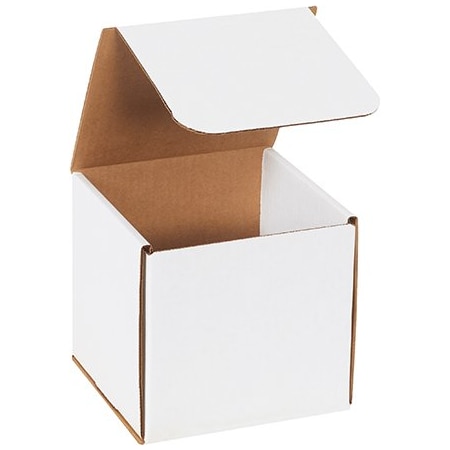 Bsc Preferred 6 x 6 x 6'' White Corrugated Mailers, 50PK BUY00026932